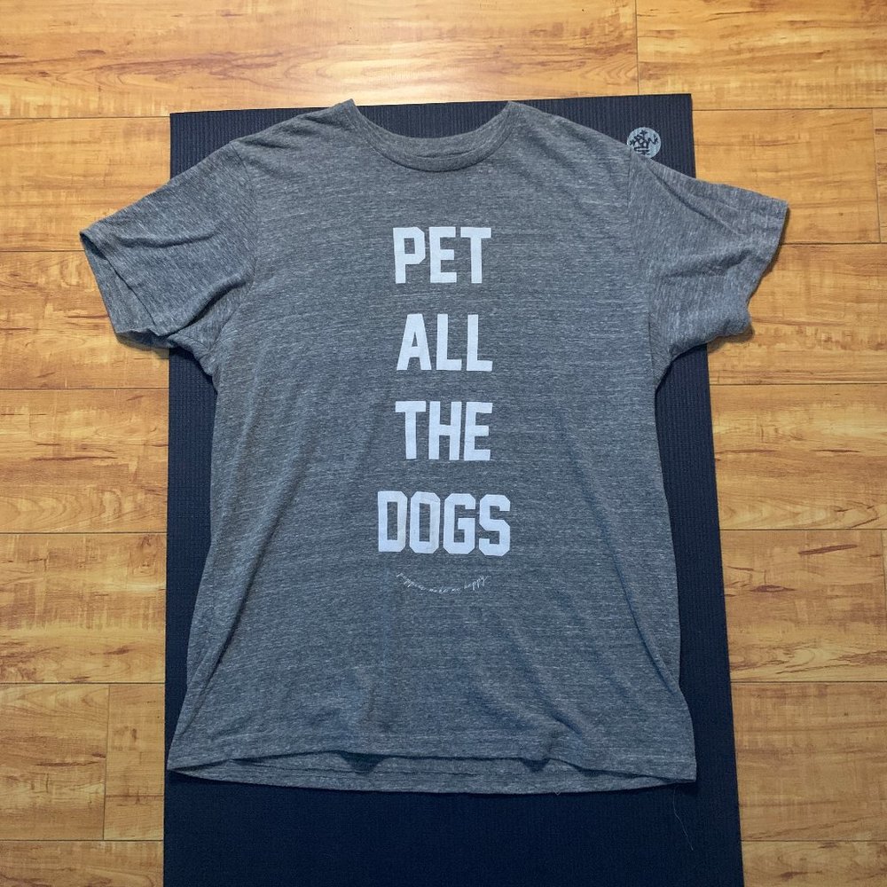 PET ALL THE DOGS Heather Gray Unisex T-Shirt